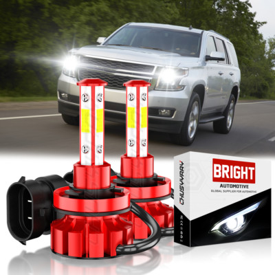 LED Headlight Kit H11 6000K CSP Bulbs Low Beam for Chevy Tahoe 2007-2018