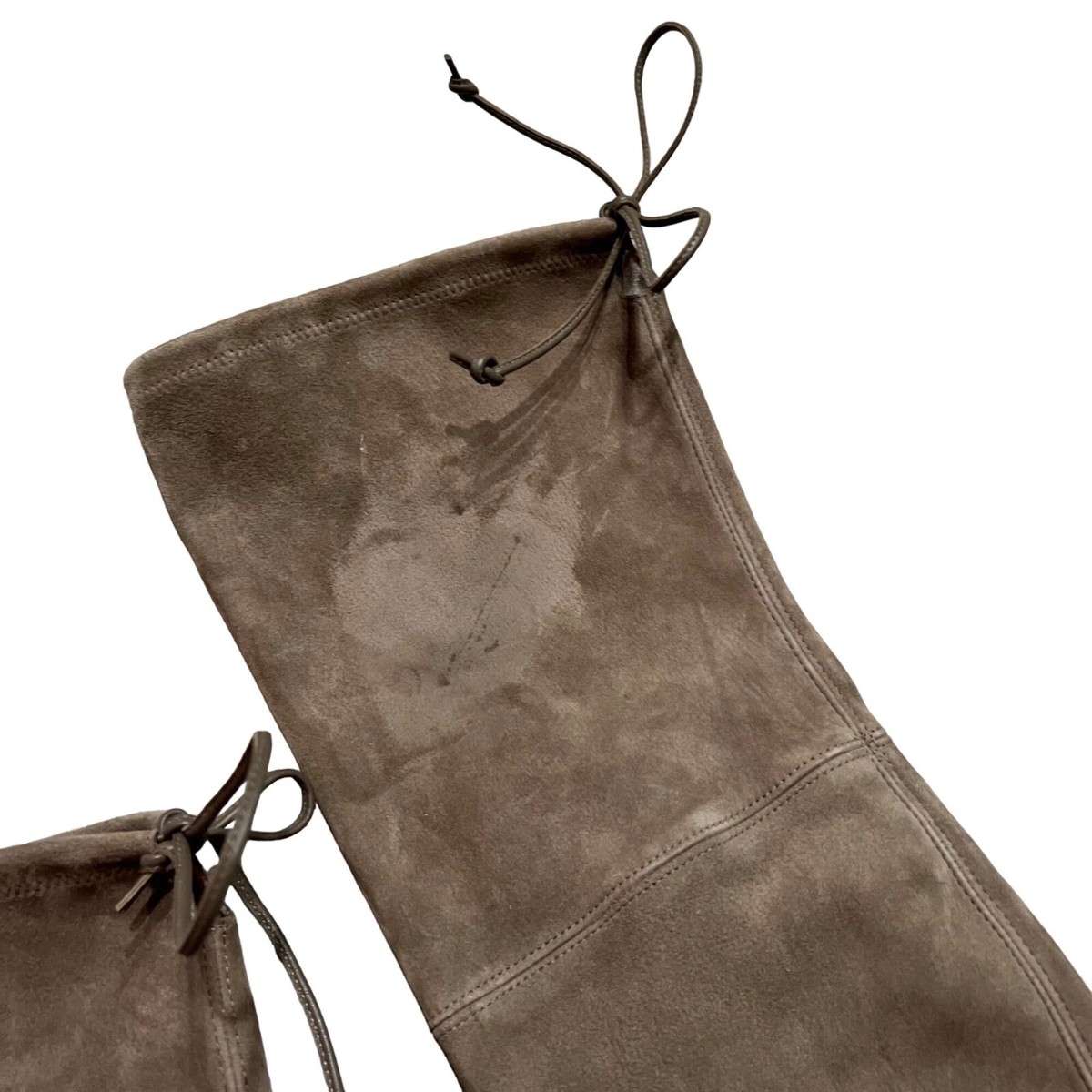 Stuart Weitzman Womens Highland Taupe Gray Microsuede Over Stuart Weitzman Womens Highland Taupe Gray Microsuede Over