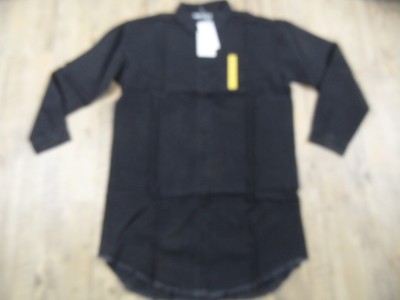 Chemisier soldes long oversize rustique PULL&BEAR noir taille S neuf