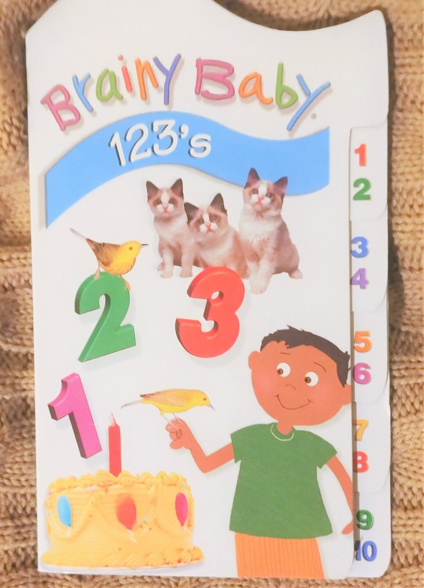 Brainy Baby 123's board book counting numbers tabs educational