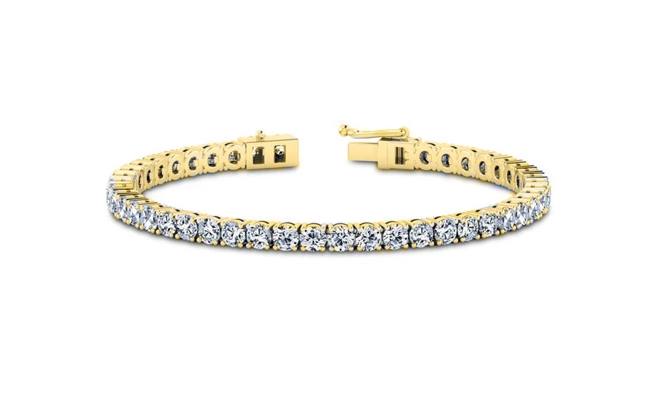 Women's 18k White Gold Plated Tennis Bracelet Made With Swarovski Elements - Image 3 of 4