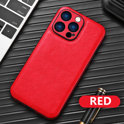 For iPhone 15 14 Pro 13 Pro Max Shockproof Leather Ultra Slim Back Case