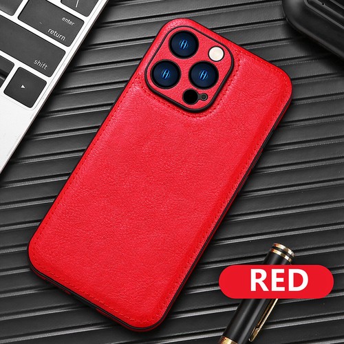 For iPhone 15 14 Pro 13 Pro Max 12 11 Shockproof Leather Ultra Slim Back Case - Picture 18 of 24