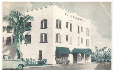 Vintage Hotel Poinciana Dania, Florida Post Card RPPC. BPC