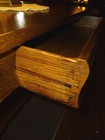 Antique oak Desk Library table ornate Larkin co chippendale feet refinished 1900 — photo 9
