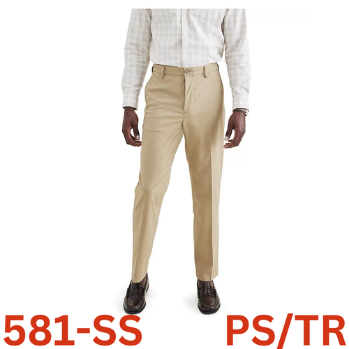 Docker Workday Straight Fit Khaki Moisture Wicking Pants for Men
