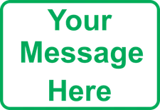 New Personalized Aluminum Metal Sign Customized With Custom Text 8" x 12" Size