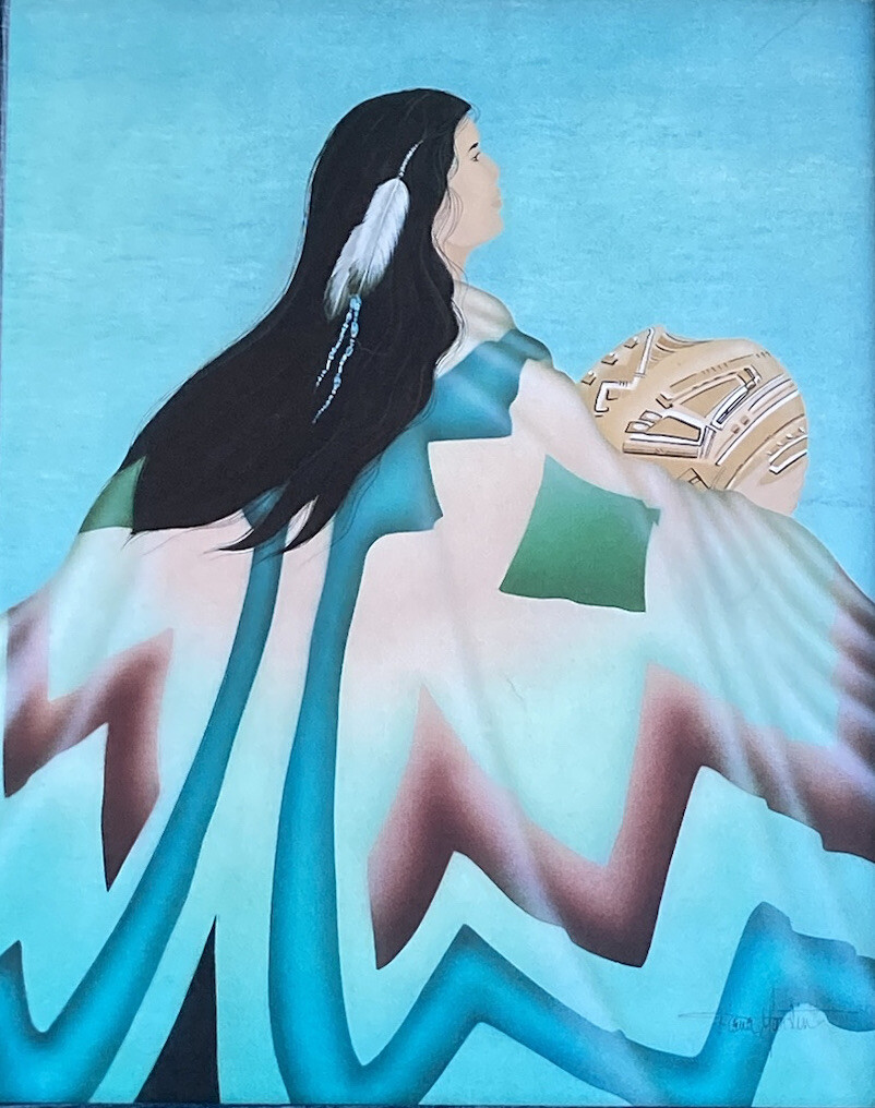 Diana Martin Native American Art Litho Woman Home Décor Framed