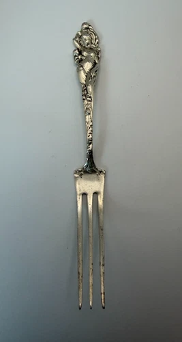 Love Disarmed by Reed and Barton Sterling Silver Strawberry Fork 4 7/8"