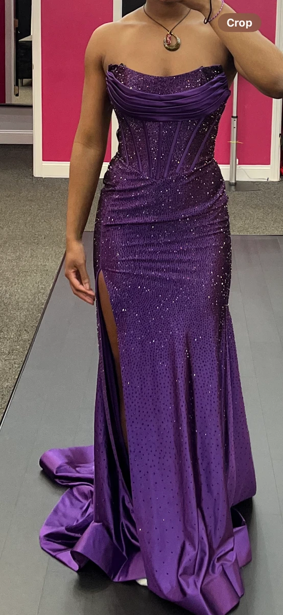 sherri hill purple sequin prom dress Sherri Hill 54114