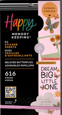 Happy Planner Beloved Butterflies Memory Keeping Sticker Book 616 Pieces - NEW