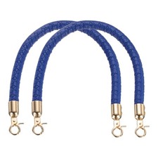 2Pcs Braided Purse Straps 15.7 Inch PU Braided Purse Replacement Handle Blue