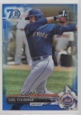 2017 Bowman Draft Chrome Blue Refractor 70th Anniversary Carl Stajduhar 09wc