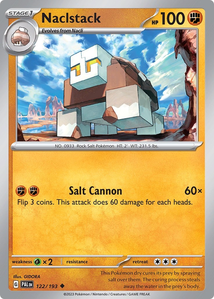 Naclstack PAL 122/193 Pokémon SV02: Paldea Evolved Uncommon Normal EN NM