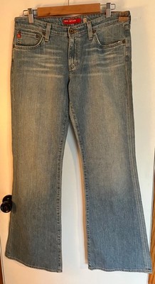 Big Star Flary Jeans Womens Size 32R (34x34) Light Wash Flared Jeans Made In USA
