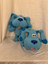 Blues Clues Sing Along Blue 12" Bark/Music Plush '97 Vintage Tested Working LOT