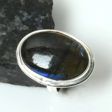 Labradorite Gemstone Ethnic Handmade Ring Jewelry For Gift US Size-8.25 AR 17822