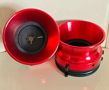 One Pair 10.5 1/4 Inch Red Nab Hub Adapters For Revox Reel To Reel Tape Recorder