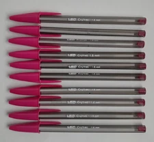 Bic Cristal Xtra Bold Pink Ballpoint Pens 1.6mm Lot of 10 Brand New