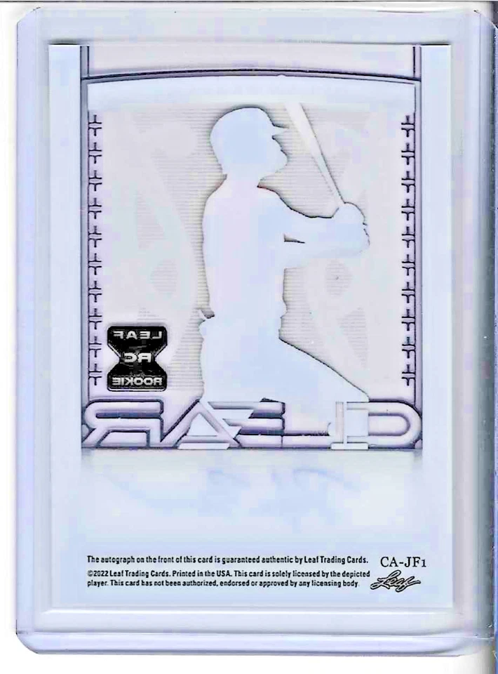 2022 LEAF TRINITY DYLAN BEAVERS CLEAR PURPLE AUTO RC # 1/1 ORIOLES - Image 2 of 2