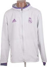 REAL MADRID 2016/2017 FOOTBALL HOODED TRACK JACKET ADIDAS SIZE M ADULT