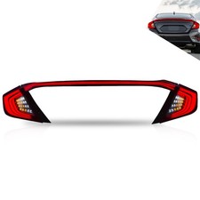 VLAND Voll-LED-Rückleuchten für Honda Civic 2016-2024 Gelb Blinker mit Animation