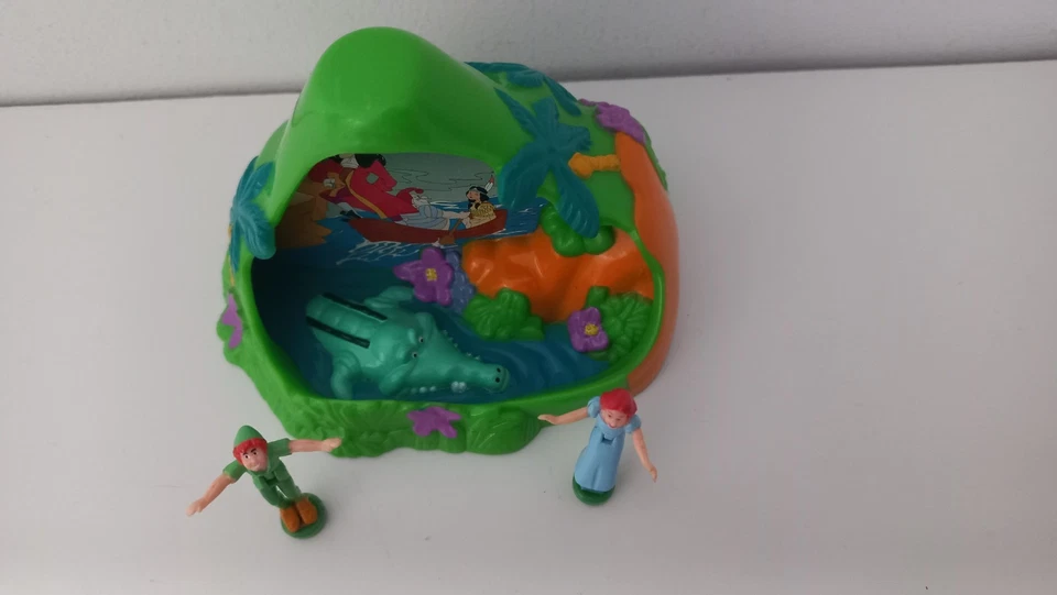 Polly Pocket 💚 Peter Pan 🌱 mit Figuren Disney Magic Kingdom Schloss Hook Cove - Bild 2 von 4