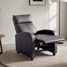 FLEXISPOT Recliner Chair for Adults, Faux Leather Small Reclining Chair