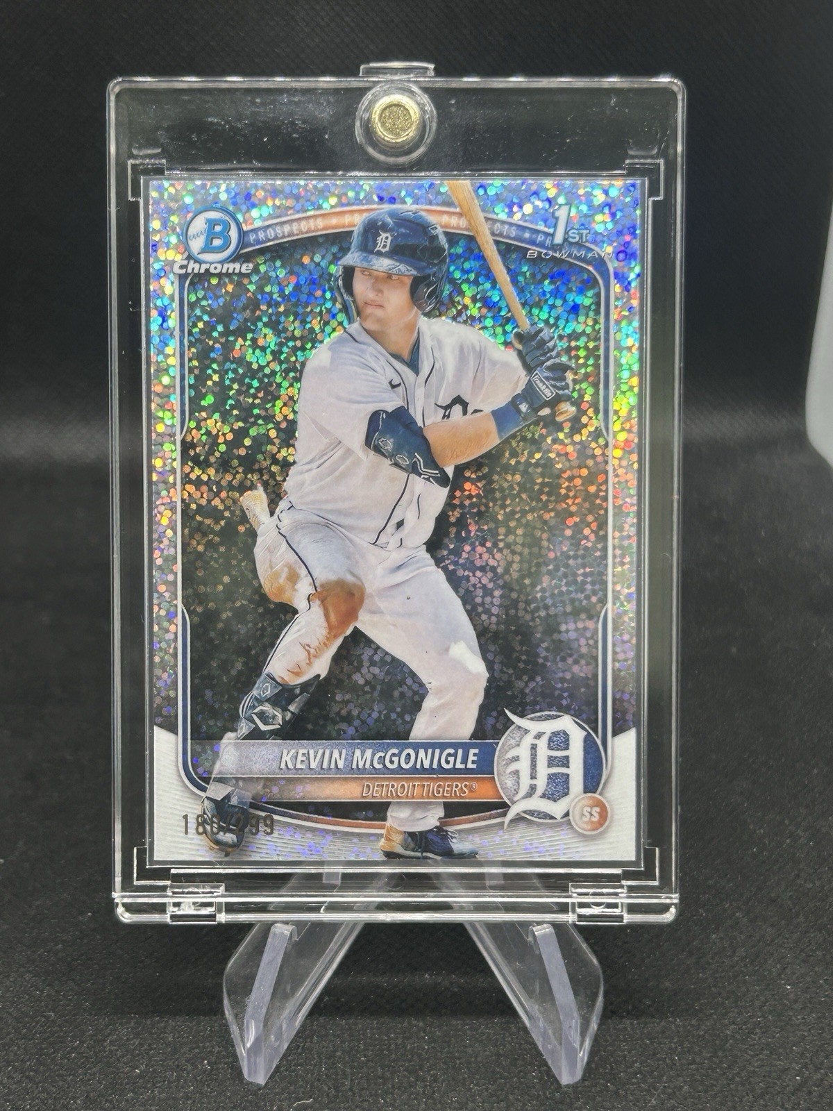 2025 Bowman 1st Chrome Kevin McGonigle #BCP-79 Speckle Refractor /299 Rookie RC