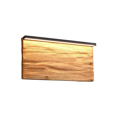 Trio Lighting Wandlampe Wandleuchte LED Holz schwarz matt 30cm Metall dimmbar - Bild 1 von 4