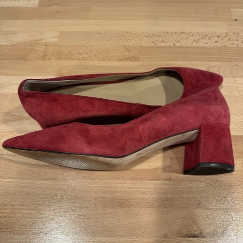 Ann Taylor- Red Suede Block Heel- Size 8.5