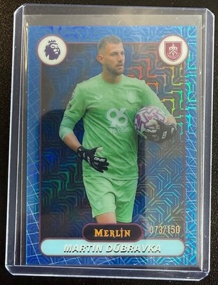 2025-26 Topps Merlin Premier League Martin Dubravka Blue Mojo Refractor /150