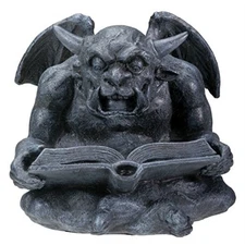 Gargoyle Reading a Book Medieval Statue Figurine Sculpture Statuette Decoration
