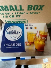 6x Bicchiere Duralex Picardie Vermeil 25Cl Vetro Temperato
