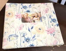 Unbranded Scrapbook/photo album 12.4  X 13.5  Linen Style Photo Window Floral