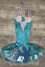 Disney Ariel Little Mermaid Costume Dress Mesh Layered Fabric Child Size 4-6X