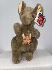 Vintage GUND Australian Kangaroo with Baby Joey Plush Stuffed Animal Tags 3621