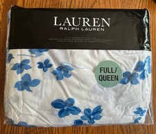 Ralph Lauren Georgica Maylen Full / Queen Duvet Cover Blue Floral