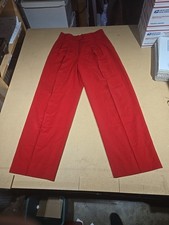 ITEM 0196 ESCADA WOMEN'S TROUSERS PANTS RED SIZE 42