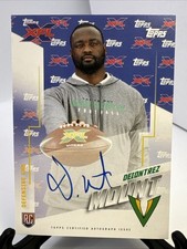 2020 Topps RC Rookie XFL Football Deiontrez Mount Auto Card #AU-DM