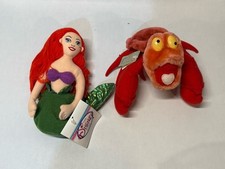 The Disney Store Ariel  Sebastian Plush Vintage The Little Mermaid