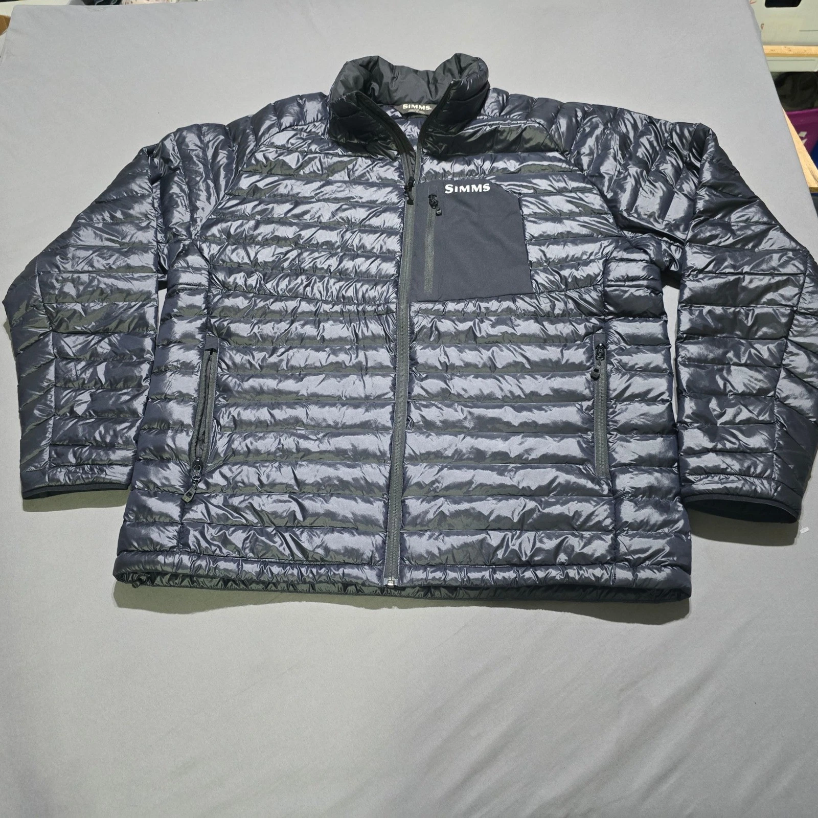 Simms ExStream Puffy Jacket Mens XL navy PrimaLoft Insulated Quilted Puffer
Opens in a new window or