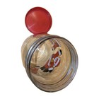 Vintage VMC REIMS Tumbling Santa Christmas Jar Red Screw Top Lid Made in France — photo 5