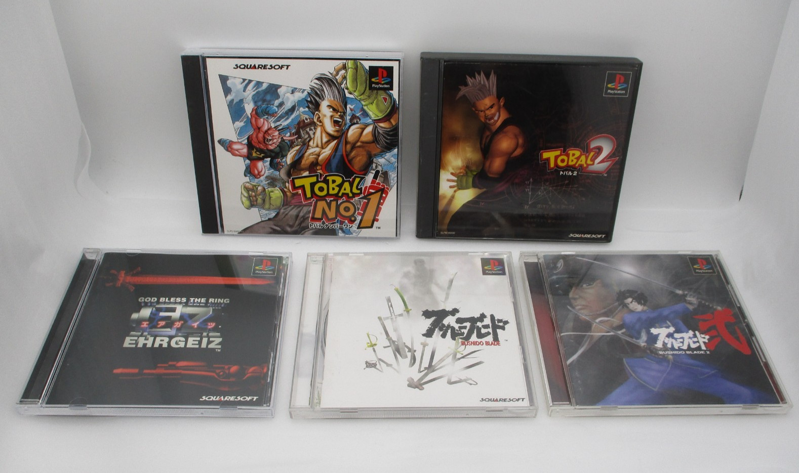 Jeu De Combat Carré PS1 5Pcs TOBAL No.1 2, Bushido Blade 1 2 Et EHRGEIZ Japon FF