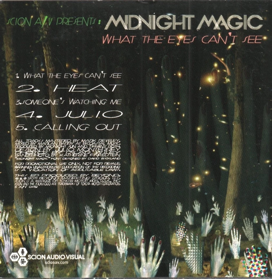 Midnight Magic What The Eyes Can't See CD USA Scion 2011 Promo In Kartenhülle - Bild 2 von 2