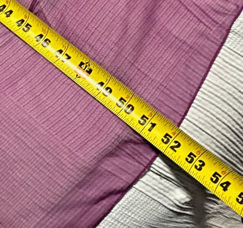 Nueva bufanda vintage de 52 x 76 pulgadas grande, púrpura real, rectangular transparente - seda - VS-55 Foto 3 de 4