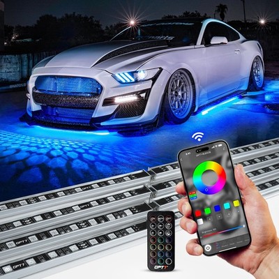 LED Underglow Bluetooth Enabled Lighting Kit  OPT7 AURA PRO All-Color
