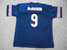 JIM McMAHON Unsigned Custom Chicago Sewn New Football Jersey S-3XL Blue/White