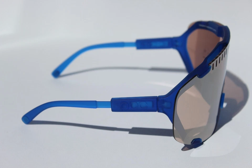 Gafas de sol POC Devour bicicleta/ciclo azul ópalo/marrón plata espejo/claro NUEVO Italia Foto 4 de 4