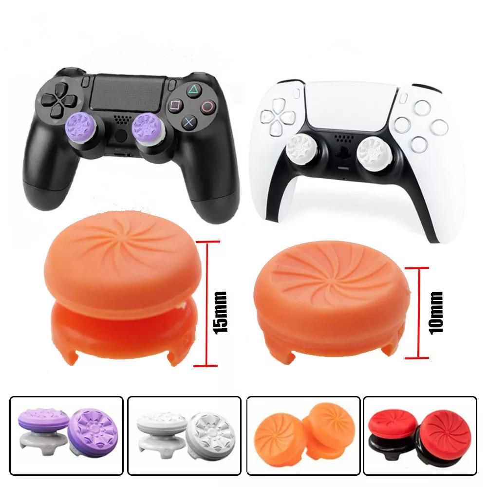 Thumb Grips Joystick Cover Extenders Caps For PS5 PS4 Controller